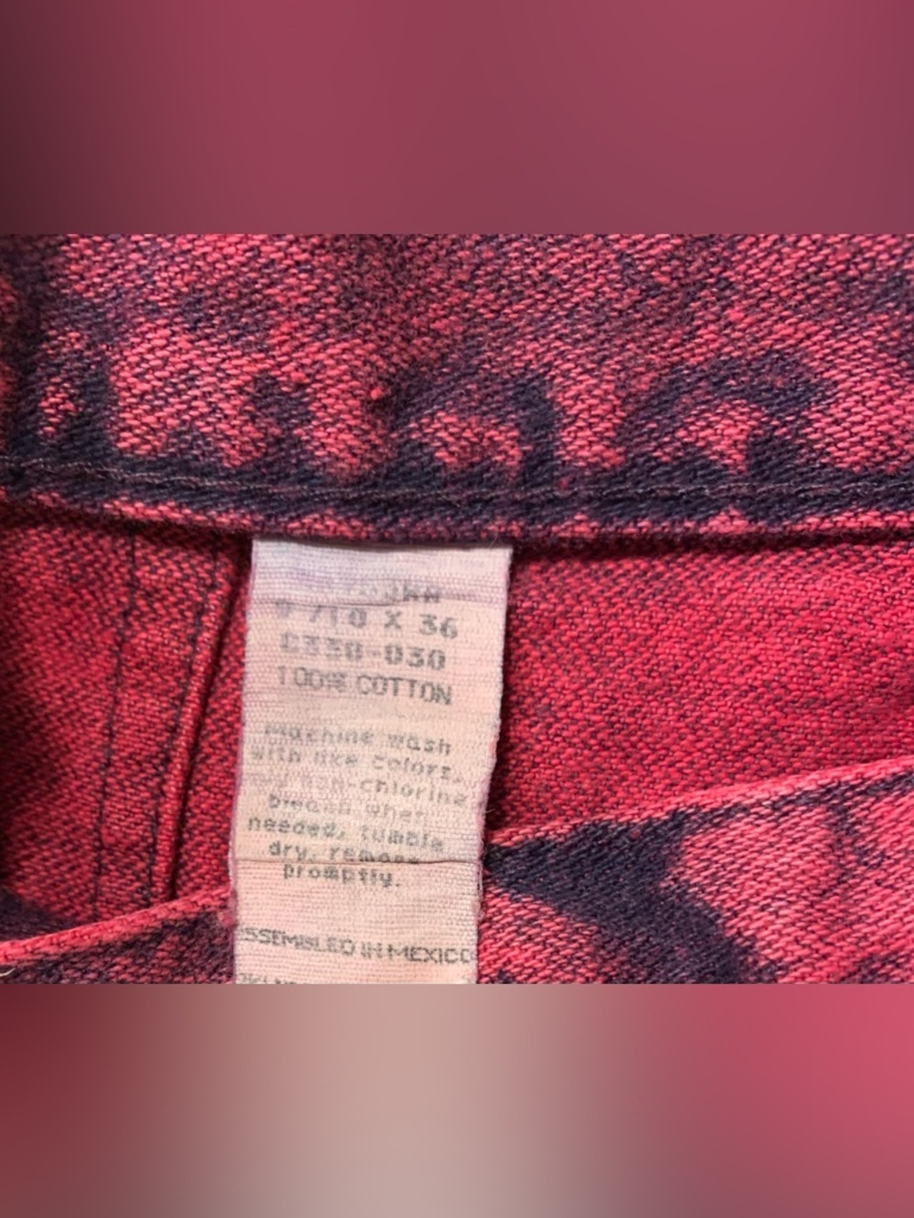 Wrangler Vintage Red Acid Wash Cotton High Rise Western Jeans 80’s-90’s - Picture 2 of 8